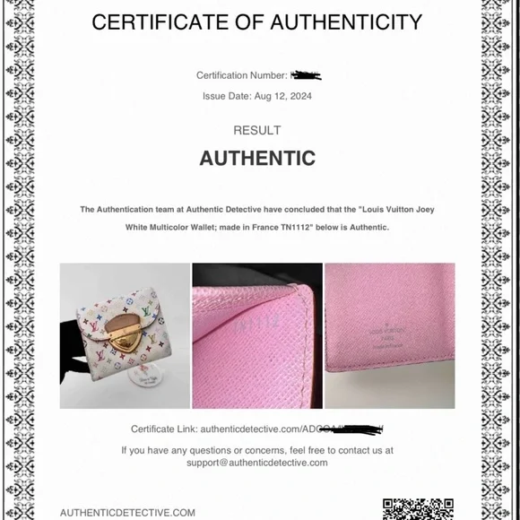 Louis Vuitton Authentic Joey White Multicolour Wallet - Takashi Murakami - Picture 13 of 13